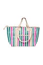 view 1 of 4 TOTE CON FRIGO RECYCLED NYLON COOLER TOTE in Seagrass Green Multi