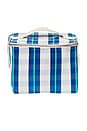 view 1 of 4 Recycled Nylon Lunch Cooler Bag in La Mer Blue Neon