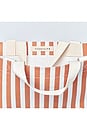 view 3 of 4 BOLSO DE PLAYA CARRYALL BEACH BAG in Tierra Clay Stripe