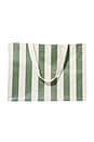 view 1 of 3 Carryall Beach Bag in The Vacay Olive Stripe