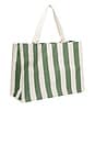 view 2 of 3 Carryall Beach Bag in The Vacay Olive Stripe