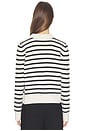 view 3 of 5 The Favorite Crew Sweater in Black & Cream Stripe
