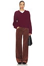view 5 of 5 The Cashmere V-Neck in Wine
