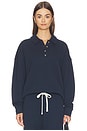 view 1 of 4 The French Terry Polo Sweater in Navy