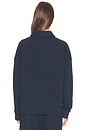 view 3 of 4 The French Terry Polo Sweater in Navy