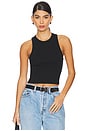 view 1 of 4 The Cropped Not So Basic Tank in Black