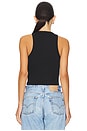 view 3 of 4 The Cropped Not So Basic Tank in Black