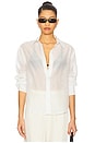 view 2 of 5 The Sheer Silk Shirt in White