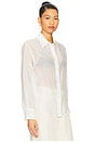 view 3 of 5 The Sheer Silk Shirt in White