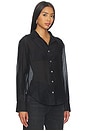 view 2 of 4 CAMISA DE SEDA TRANSPARENTE in Black