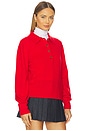 view 2 of 4 The Cashmere Polo Top in Cherry