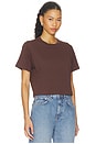 view 2 of 4 The Cropped Perfect Tee in Chocolate