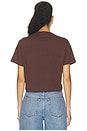 view 3 of 4 The Cropped Perfect Tee in Chocolate