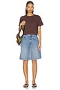 view 4 of 4 The Cropped Perfect Tee in Chocolate