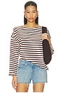 view 1 of 4 The Breton Tee in Chocolate & Cream