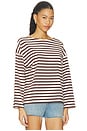 view 2 of 4 The Breton Tee in Chocolate & Cream