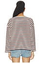 view 3 of 4 The Breton Tee in Chocolate & Cream