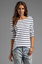 view 1 of 6 Tee Stripe Shirt in Blanc & Encre