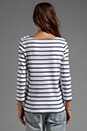 view 3 of 6 Tee Stripe Shirt in Blanc & Encre