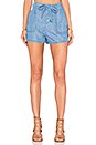 view 1 of 3 Mireille Tie Front Short in Vintage Chambray