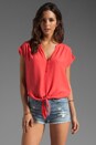 view 1 of 3 Chally Top in Neon Coral