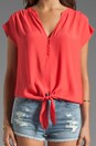view 3 of 3 Chally Top in Neon Coral