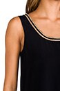 view 5 of 5 Munroe Tank w/ Gold Trim in Caviar
