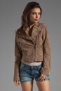 view 2 of 5 Lizzie Suede Leather Jacket in Taupe