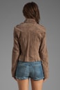 view 3 of 5 Lizzie Suede Leather Jacket in Taupe