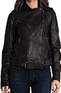 view 5 of 7 Janelle Leather Jacket in Black