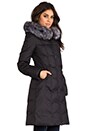 view 5 of 8 Liv Down Coat with Removable Fur Hood in Grey
