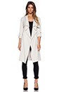 view 1 of 4 Ornella Draped Trench Coat in Oatmeal