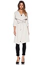 view 2 of 4 Ornella Draped Trench Coat in Oatmeal