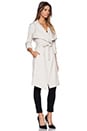 view 3 of 4 Ornella Draped Trench Coat in Oatmeal