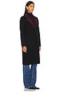 view 3 of 4 Benicia Coat in Black & Merlot