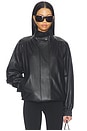 view 1 of 5 MIU  レザージャケット in Black