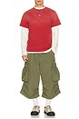 view 6 of 6 Oversized Cargo Shorts in Green