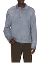 view 1 of 5 Thrashed Rugby Polo in Grey