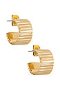 view 1 of 2 Meta Mini Hoops in Gold