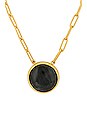 view 2 of 2 Wazi Horn Statement Necklace in Gold & Black
