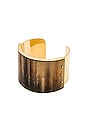 view 1 of 2 Sana Horn Cuff in Brass & Natural