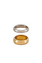 view 3 of 4 Organic Mixed Metal Ring in Two Tone