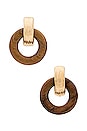 view 2 of 3 Shujaa Wood Earring in Gold & Wood