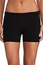 view 4 of 6 Fold Over Yoga Shorts in Black