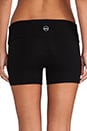 view 6 of 6 Fold Over Yoga Shorts in Black