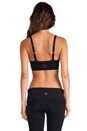 view 4 of 6 Eclon V-Neck Bra with Leather Detail in Black