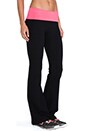 view 2 of 3 Contrast Fold Over Pant in Black & Electric