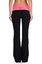 view 3 of 3 Contrast Fold Over Pant in Black & Electric