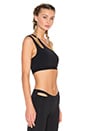 view 2 of 4 Asymmetrical Cutout Sports Bra in Black