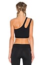 view 3 of 4 Asymmetrical Cutout Sports Bra in Black